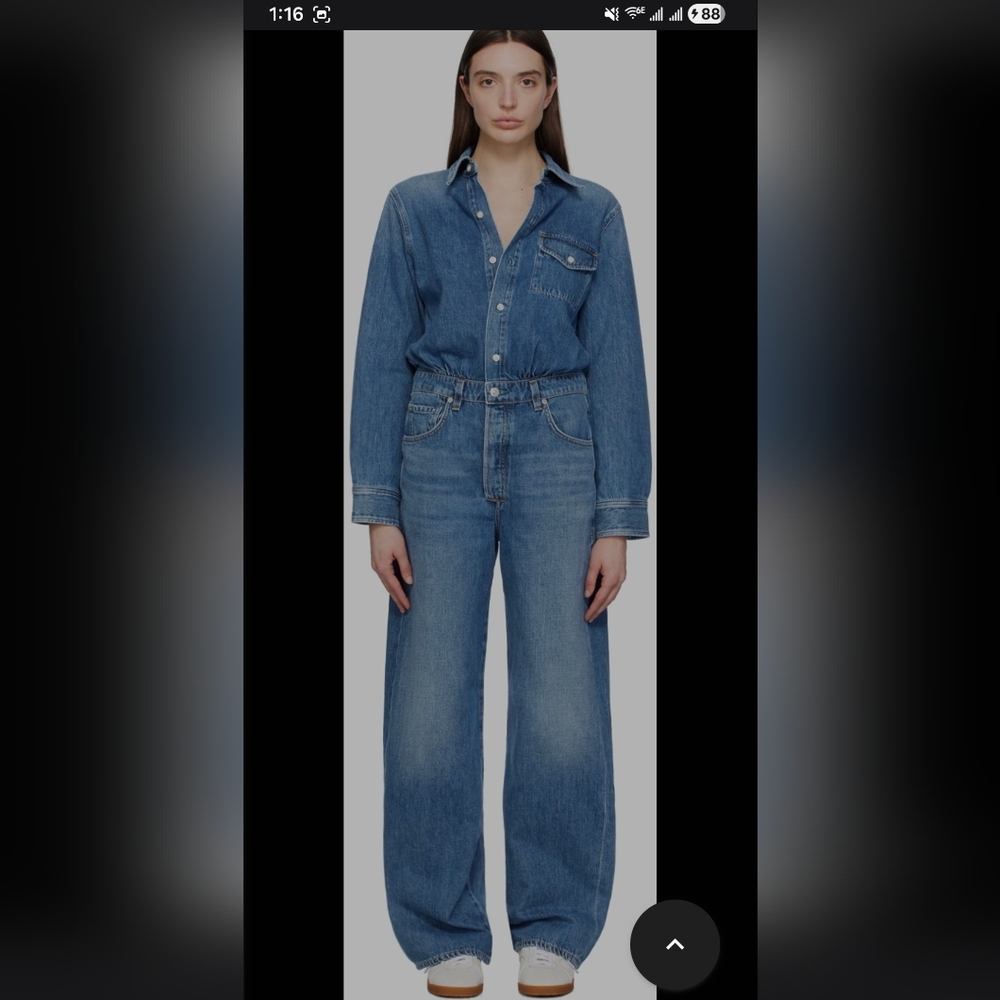 Citizen Of Humanity Maisie Blue Denim Jumpsuit - Picture 5 of 16
